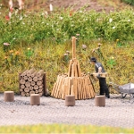 Busch 79941 - H0 - Action-Set: Holz schichten